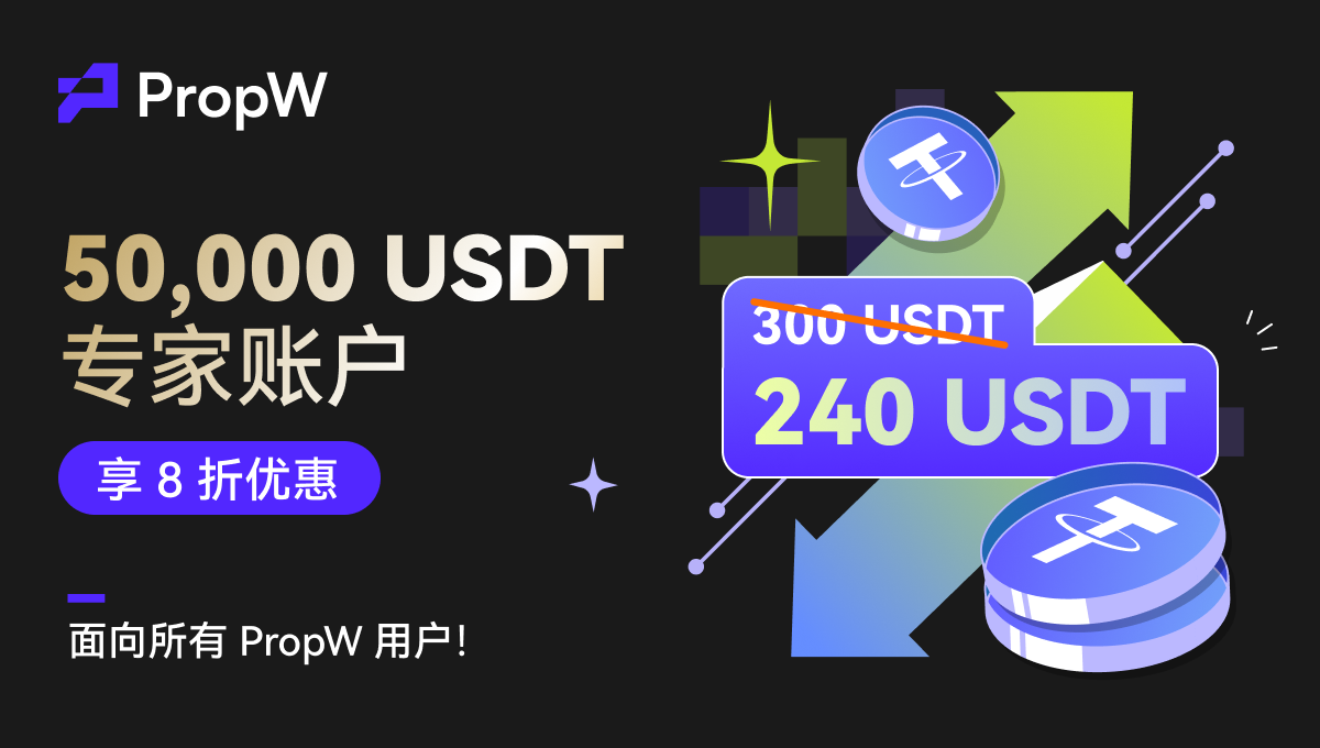 PropW 限时活动：50,000 USDT「专家账户」参与挑战立减20%！ – 币赢CoinW